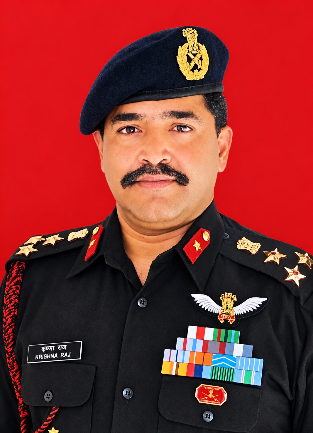 Brigadier Krishna Raj in uniform
